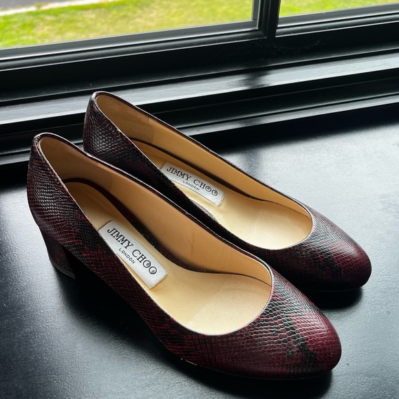 Jimmy Choo Snakeskin Ballet Heels - Picture 2 of 6